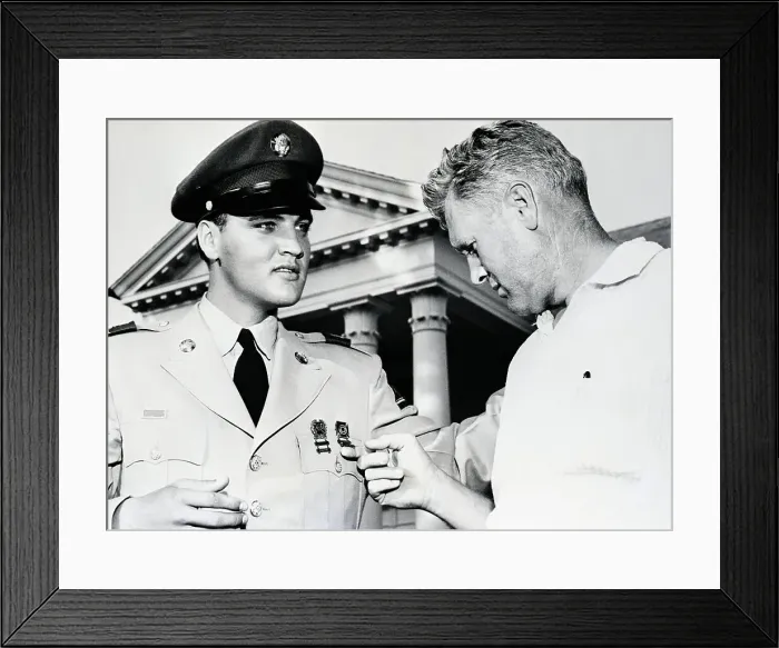 Framed Print : Elvis Presley's Father Admiring Medals Framed Print : Elvis Presley's Father Admiring Medals