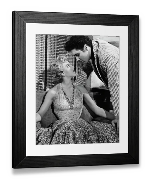 Framed Print : Elvis Presley and Ann Neylan in Movie Scene Framed Print : Elvis Presley and Ann Neylan in Movie Scene