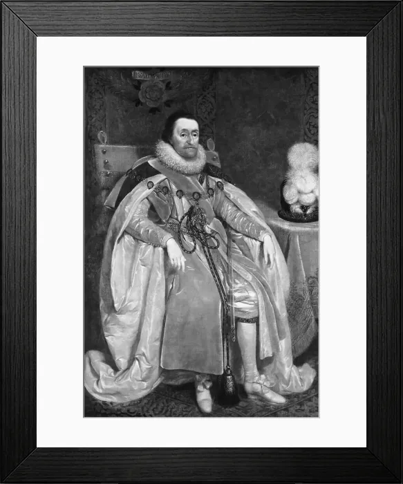 Framed Print : Portrait of King James I Framed Print : Portrait of King James I