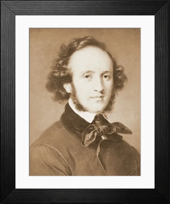 Framed Print : Composer Felix Mendelssohn in Suit Framed Print : Composer Felix Mendelssohn in Suit