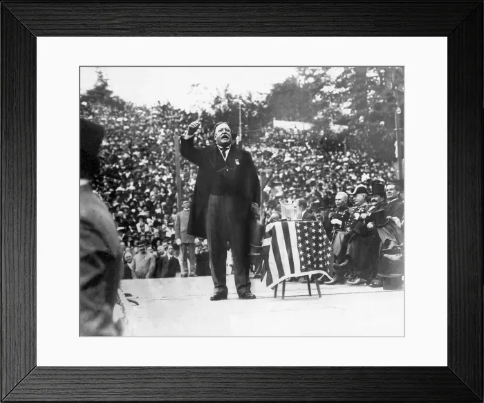 Framed Print : William Howard Taft Campaigning Framed Print : William Howard Taft Campaigning