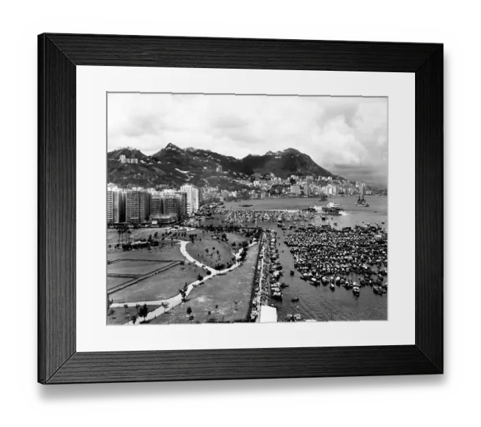 Framed Print : Aerial View Of British Colony Hong Kong Framed Print : Aerial View Of British Colony Hong Kong