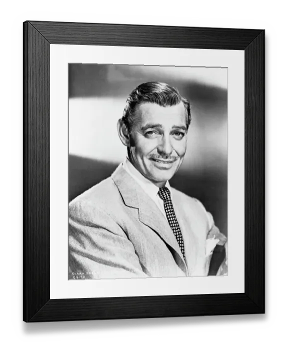 Framed Print : Clark Gable In Studio Portrait Framed Print : Clark Gable In Studio Portrait