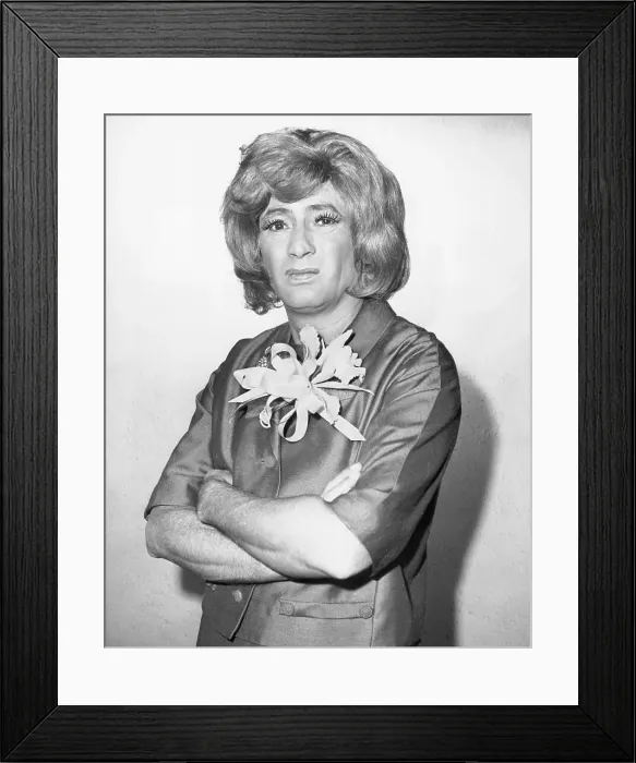 Framed Print : Joey Bishop In Drag And Make-Up / Upset Framed Print : Joey Bishop In Drag And Make-Up / Upset