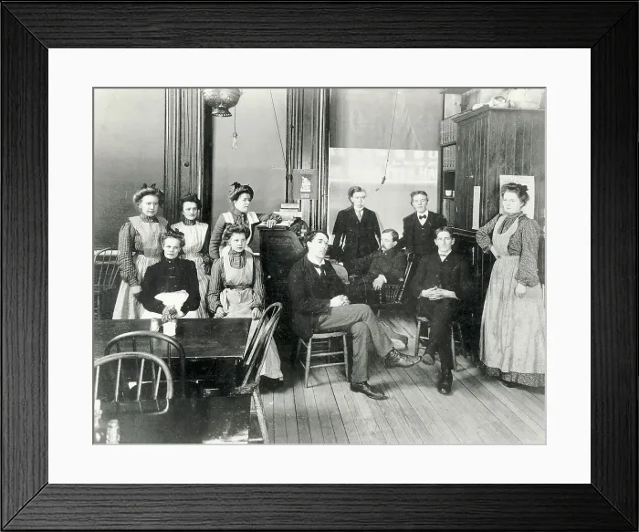 Framed Print : Waiters & Waitresses Seated / Standing Framed Print : Waiters & Waitresses Seated / Standing