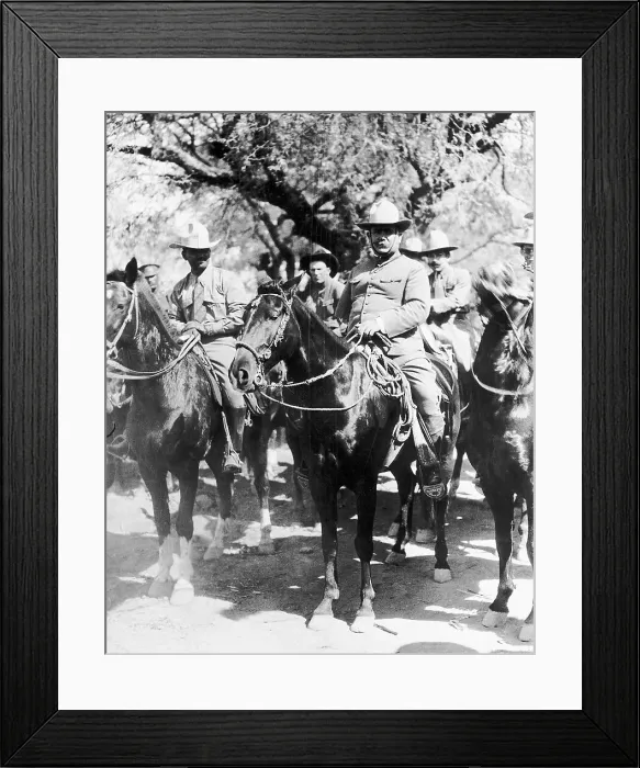 Framed Print : Alvaro Obregon On Horse W / Staff Members Framed Print : Alvaro Obregon On Horse W / Staff Members