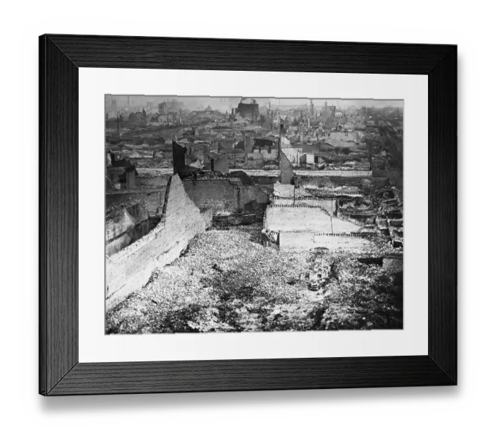 Framed Print : Chicago Fire / 1871 / Rubble / Partial Bldgs Framed Print : Chicago Fire / 1871 / Rubble / Partial Bldgs