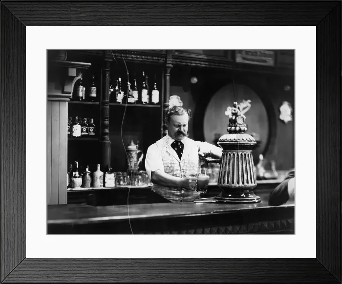 Framed Print : Bartender Pouring Tap Beer Framed Print : Bartender Pouring Tap Beer