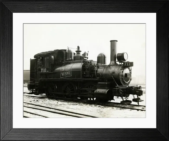 Framed Print : Locomotive on Tracks / Engineer Framed Print : Locomotive on Tracks / Engineer