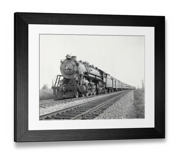 Framed Print : Locomotive Train Moving Down Tracks Framed Print : Locomotive Train Moving Down Tracks