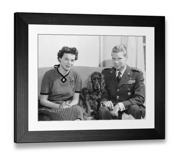 Framed Print : Gen. Lauris Norstad W / Wife and Dog Framed Print : Gen. Lauris Norstad W / Wife and Dog
