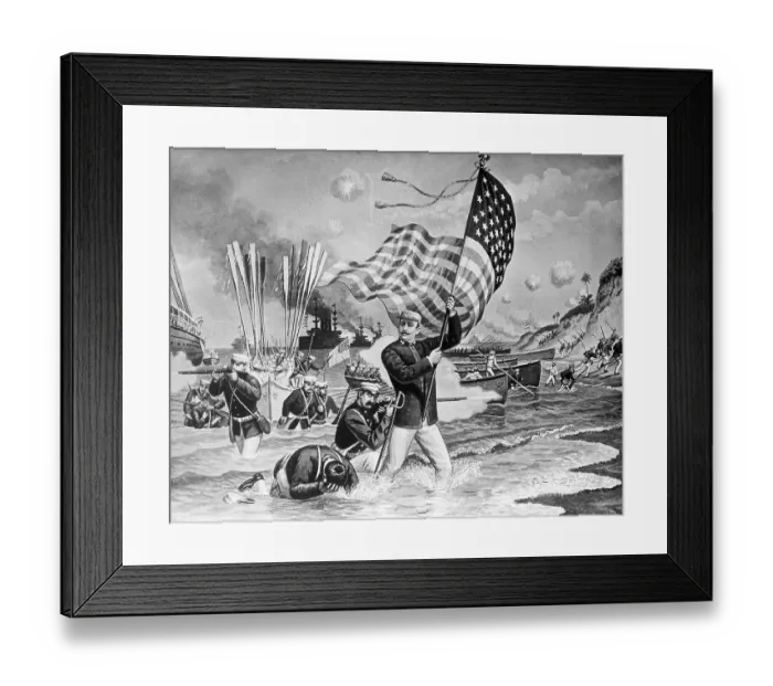 Framed Print : Spanish American War Marines