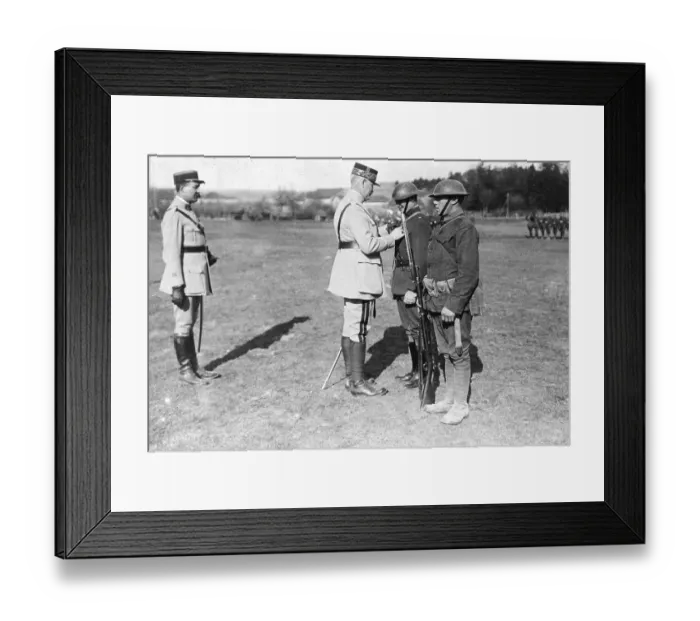 Framed Print : General Grancher Decorating Two Men Framed Print : General Grancher Decorating Two Men