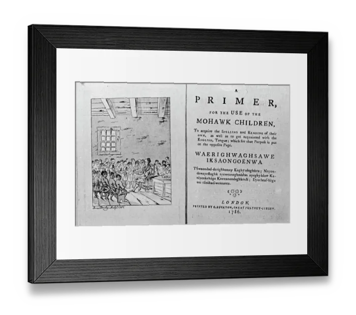 Framed Print : Primer For The Use Of Mohawk Children Framed Print : Primer For The Use Of Mohawk Children