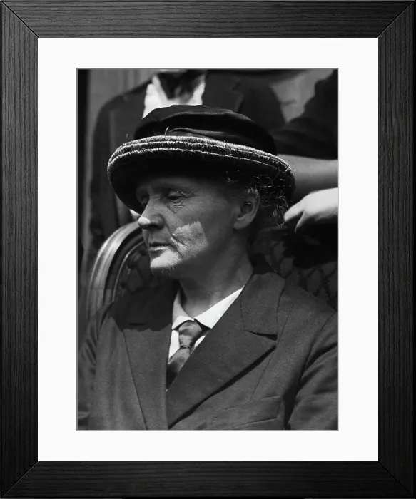 Framed Print : Madame Curie Wearing Hat And Tie Framed Print : Madame Curie Wearing Hat And Tie
