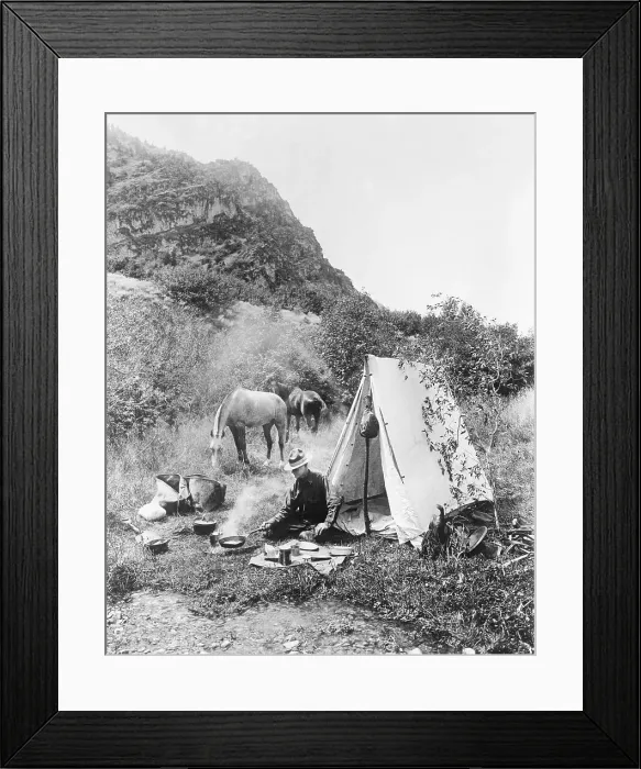 Framed Print : Forest Ranger Camping Framed Print : Forest Ranger Camping