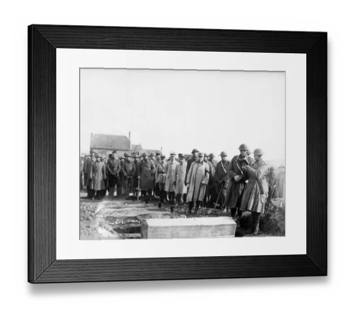 Framed Print : Funeral of American Officer in WWI Framed Print : Funeral of American Officer in WWI