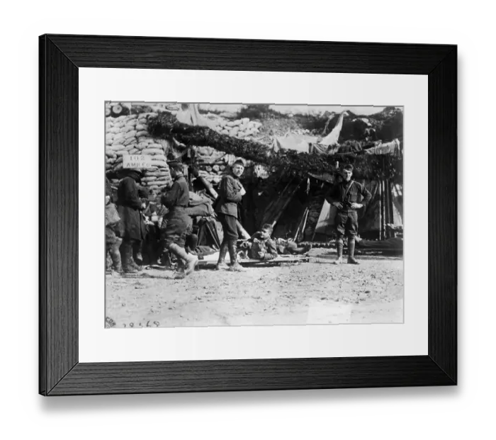 Framed Print : Wounded in Front of 102nd Ambulance Company Framed Print : Wounded in Front of 102nd Ambulance Company