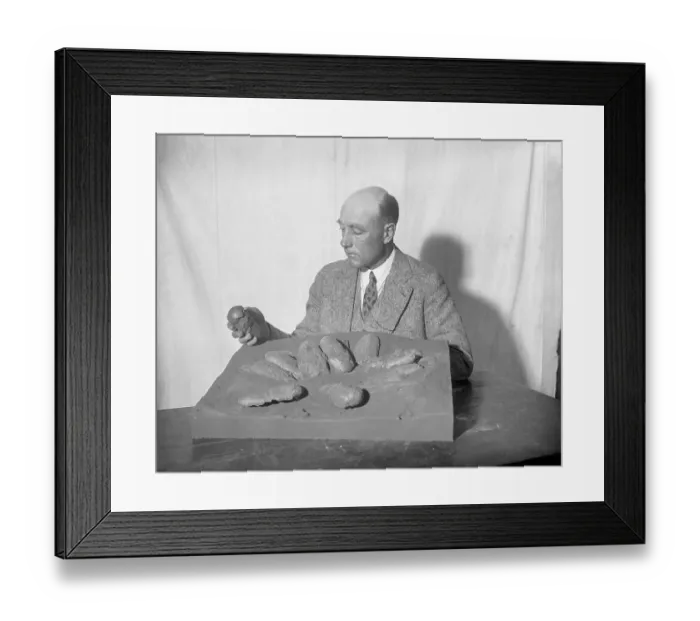 Framed Print : Explorer Roy Chapman Andrews Showing Dinosaur Eggs Framed Print : Explorer Roy Chapman Andrews Showing Dinosaur Eggs
