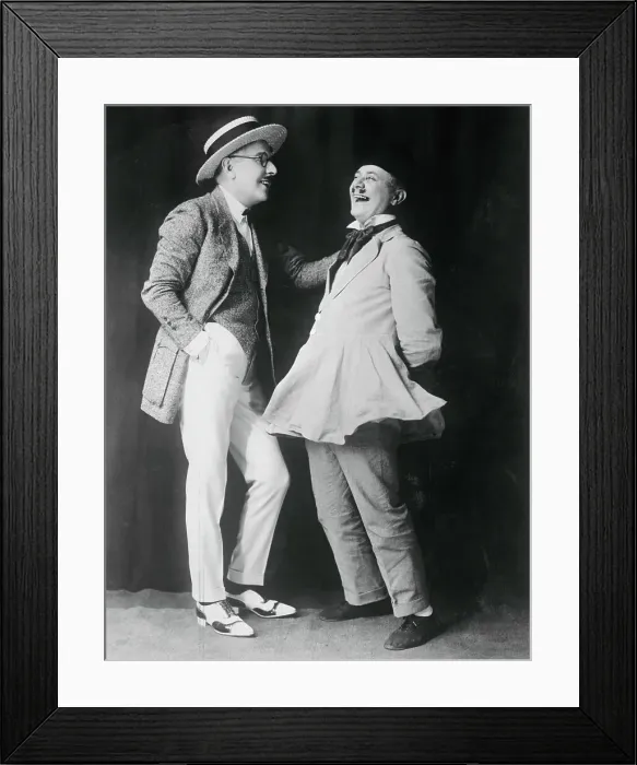 Framed Print : Portrait of Stage Stars Ed Gallagher and Al Shean in Costume