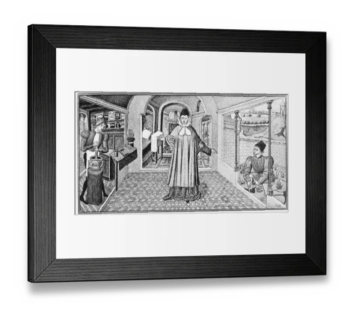 Framed Print : 14th Century French Surgeon Guy de Chauliac Framed Print : 14th Century French Surgeon Guy de Chauliac