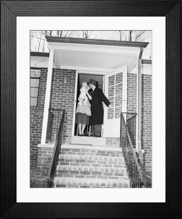 Framed Print : FBI Agent Leaving for Work Framed Print : FBI Agent Leaving for Work