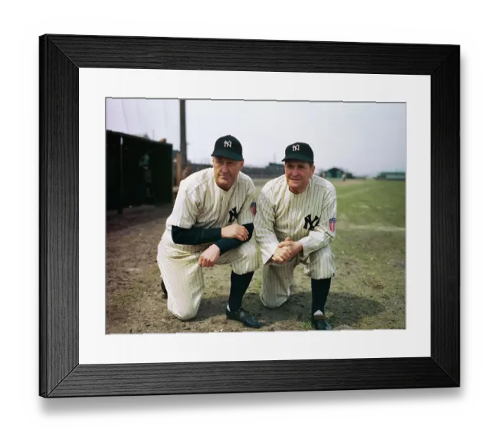 Framed Print : Yankee Staff Members Kneeling Framed Print : Yankee Staff Members Kneeling
