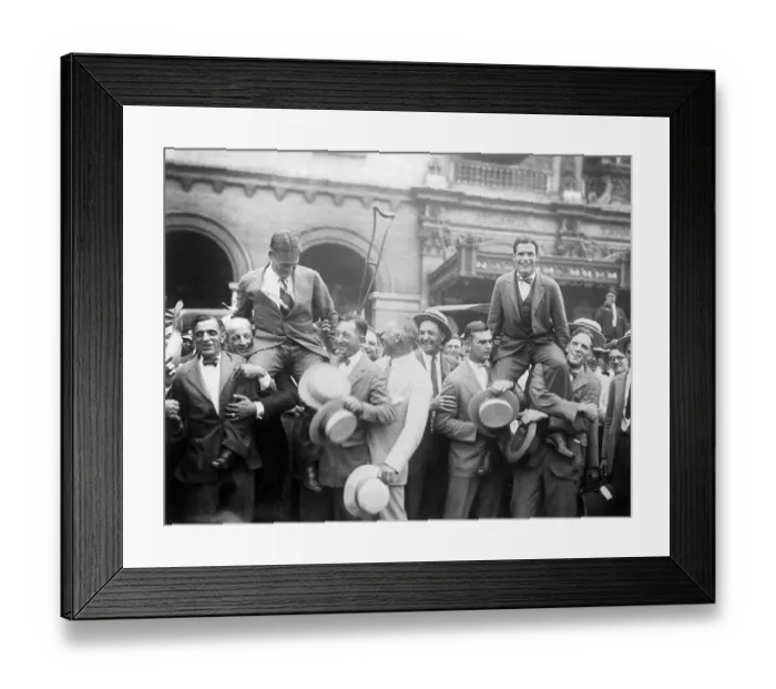 Framed Print : Bobby Jones Celebrating Win