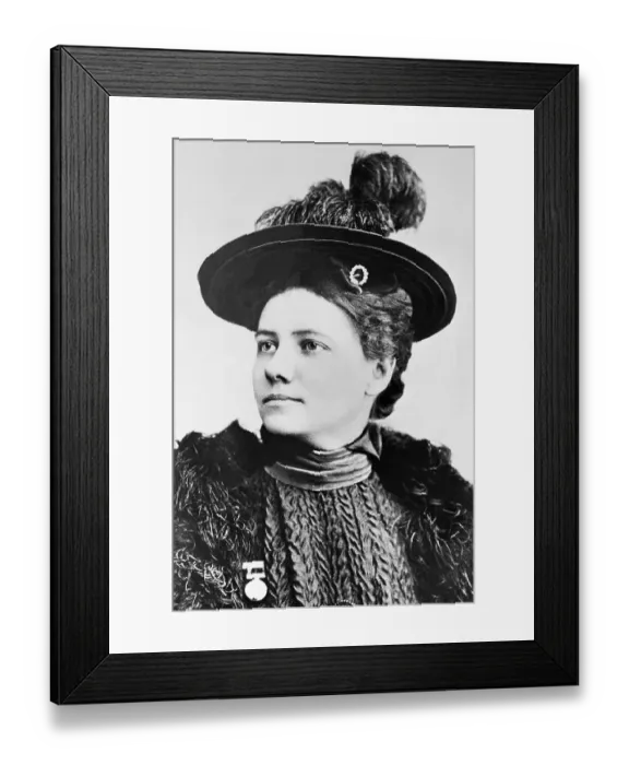 Framed Print : Journalist and Traveler Nellie Bly