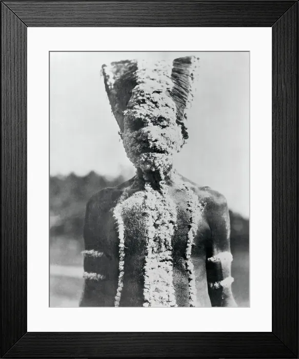 Framed Print : Aborigine in Tribal Paint Framed Print : Aborigine in Tribal Paint