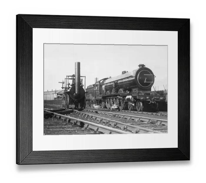 Framed Print : Old and New Versions of Locomotives