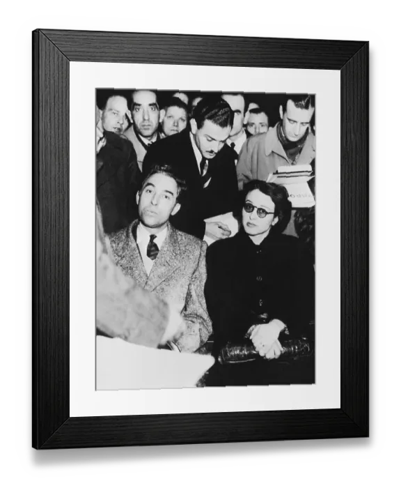 Framed Print : Cesare Rubirosa Faces Greek Reporters Framed Print : Cesare Rubirosa Faces Greek Reporters