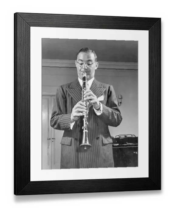 Framed Print : Benny Goodman Playing Clarinet Framed Print : Benny Goodman Playing Clarinet