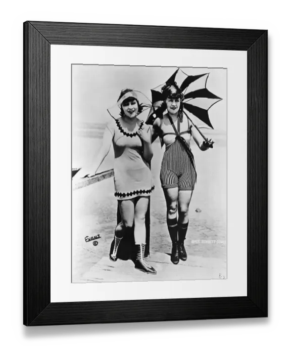 Framed Print : Mary Thurman / Marie Provost / Bathing Suits Framed Print : Mary Thurman / Marie Provost / Bathing Suits