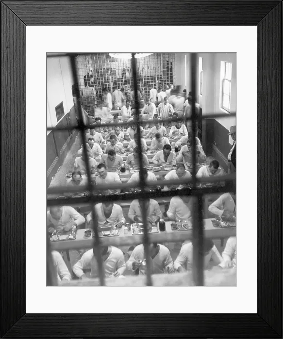 Framed Print : High Security Prison Dining Room Framed Print : High Security Prison Dining Room