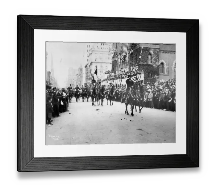 Framed Print : Theodore Roosevelt Leads Parade