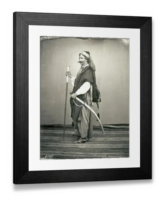 Framed Print : Soldier Posing In Northern Africa Framed Print : Soldier Posing In Northern Africa