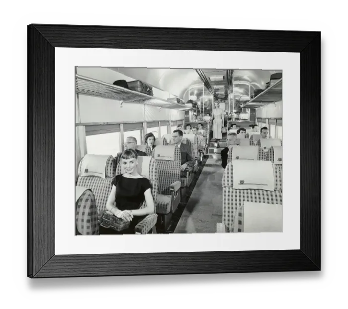 Framed Print : Interior View Of Railroad Car Framed Print : Interior View Of Railroad Car