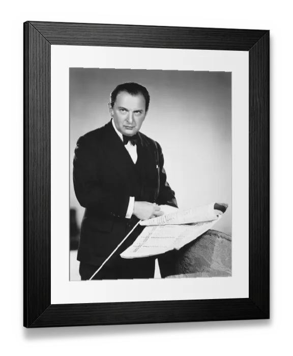 Framed Print : Conductor Fritz Reiner In Tux W / Baton Framed Print : Conductor Fritz Reiner In Tux W / Baton