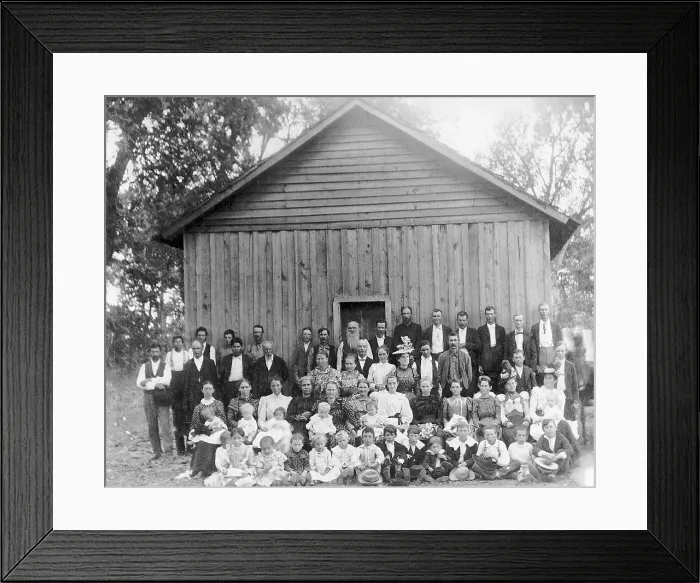 Framed Print : Large Sunday School Class Posed Framed Print : Large Sunday School Class Posed