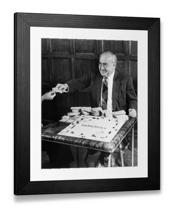 Framed Print : Charles B. Darrow Playing Monopoly Framed Print : Charles B. Darrow Playing Monopoly