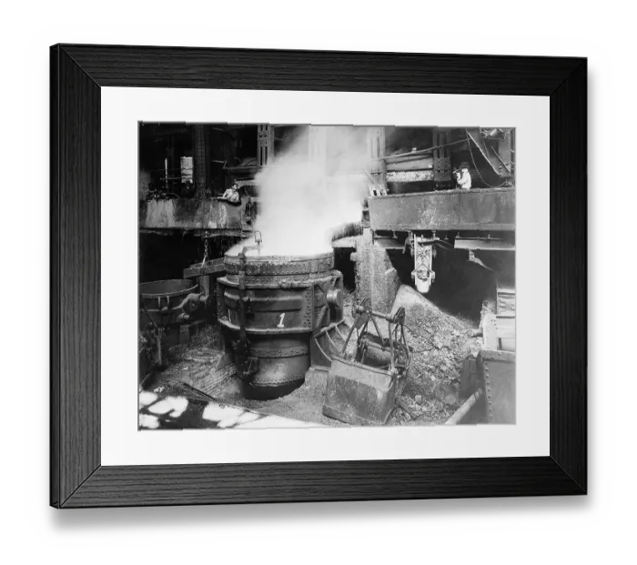 Framed Print : Tapping A Heat Of Steel Framed Print : Tapping A Heat Of Steel
