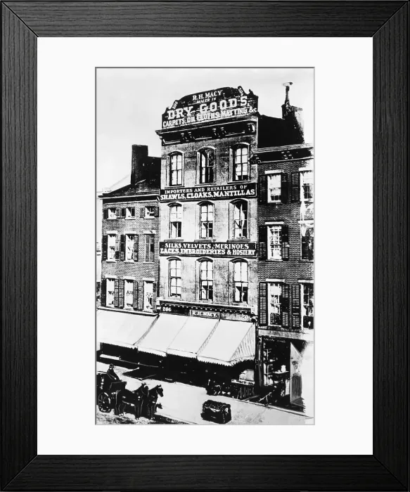 Framed Print : Exterior of First R.H. Macy Store Framed Print : Exterior of First R.H. Macy Store