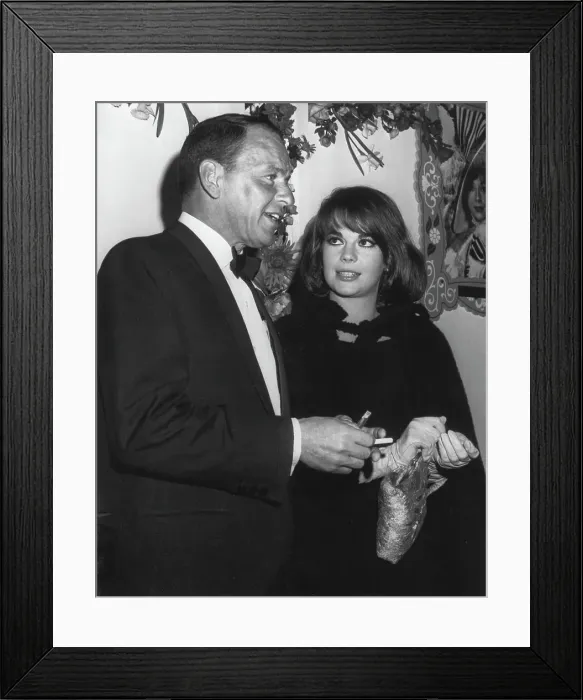 Framed Print : Frank Sinatra & Natalie Wood Talking Framed Print : Frank Sinatra & Natalie Wood Talking