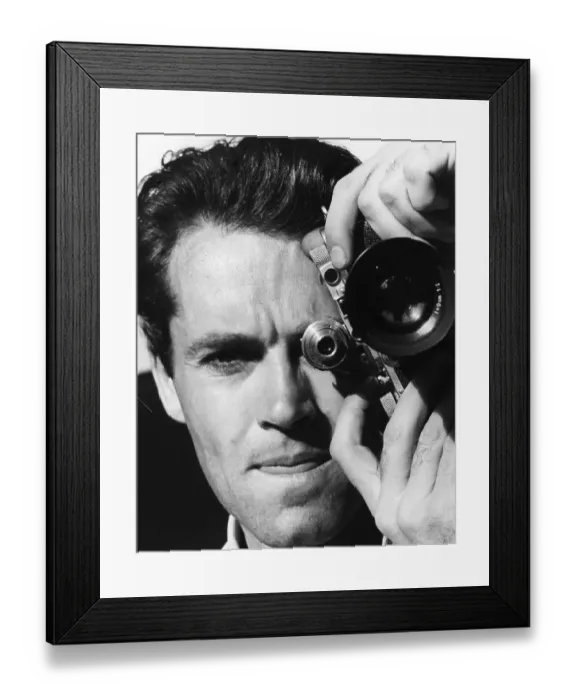 Framed Print : Henry Fonda Taking Photograph Framed Print : Henry Fonda Taking Photograph