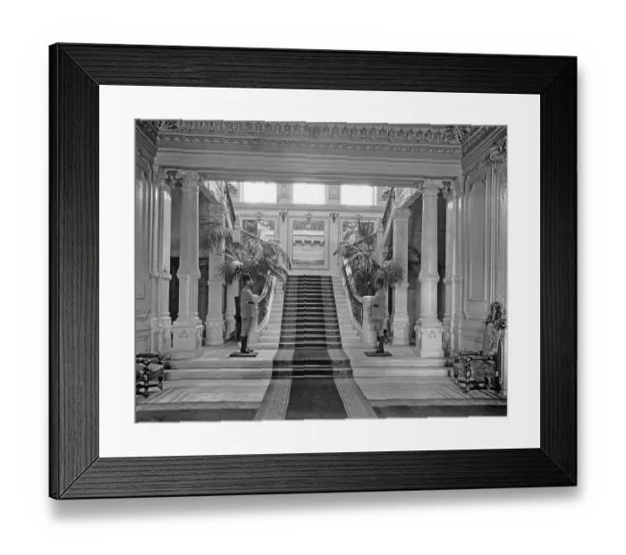 Framed Print : Grand Staircase W / Two Guards Framed Print : Grand Staircase W / Two Guards