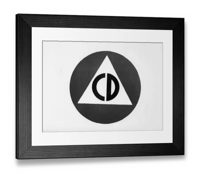 Framed Print : Civil Defense Logo--Encircled Triangle Framed Print : Civil Defense Logo--Encircled Triangle
