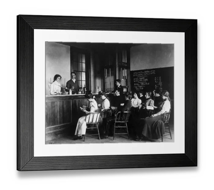 Framed Print : A High School Science Class Framed Print : A High School Science Class