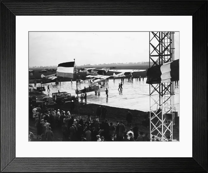 Framed Print : Airfield With Parked Planes Framed Print : Airfield With Parked Planes