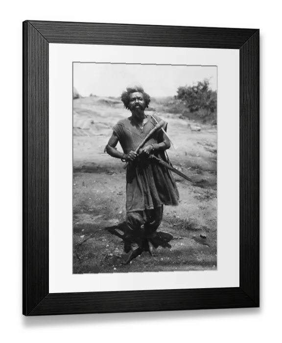 Framed Print : Full Length Tribal Warrior Framed Print : Full Length Tribal Warrior